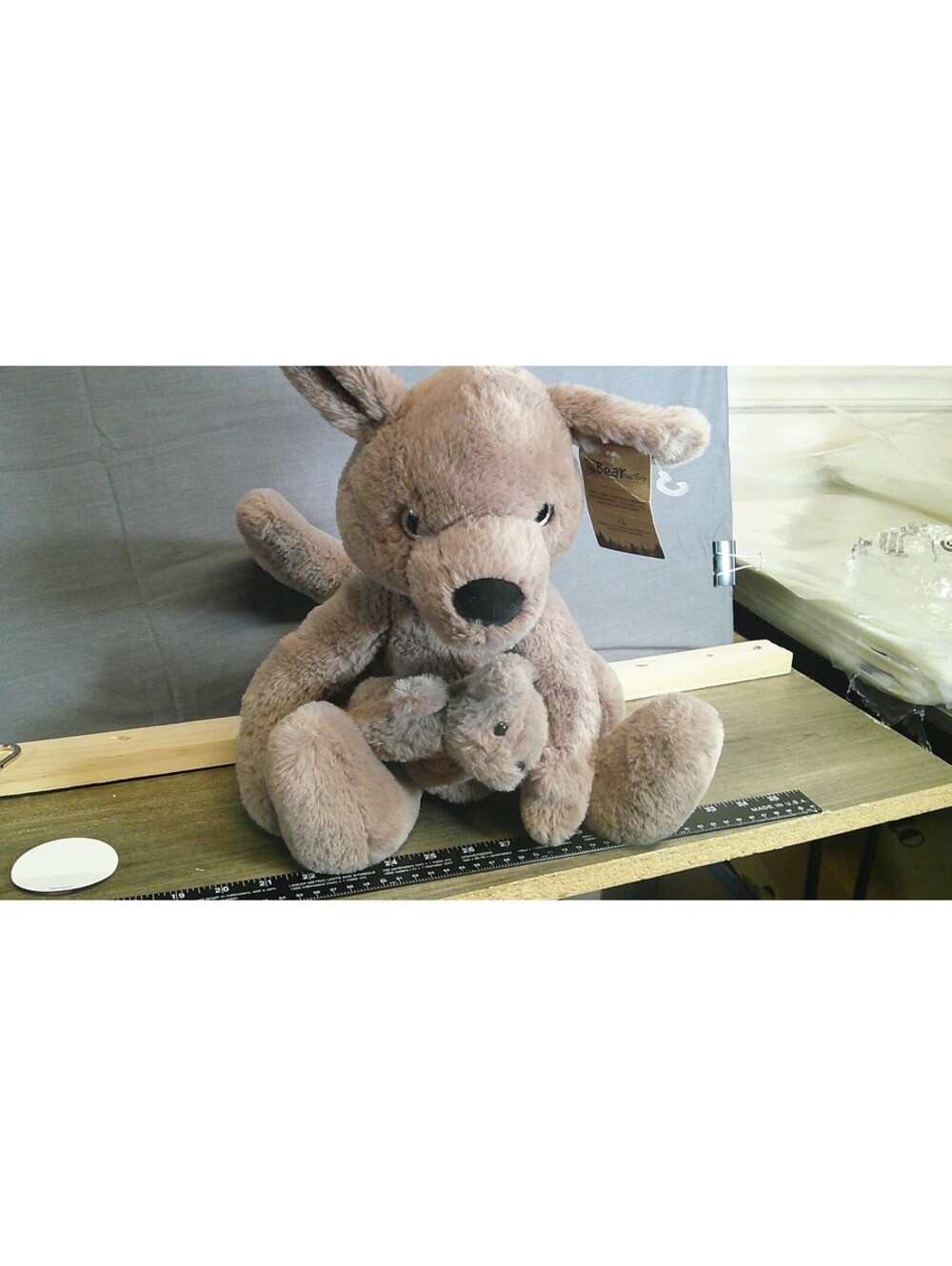 The Bear Factory Plush Kangaroo with Joey Stuffed Animal